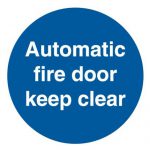 Fire door keep clear fire safety sign