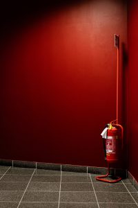Fire Extinguisher on Stand