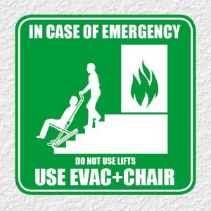 Fire Evacuation Chair Emergency Signage