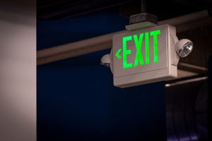  [Image of a green fire exit sign] 
