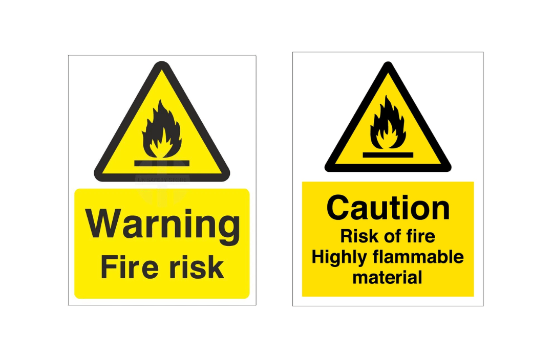 Fire Hazard Warning Signs Fire Hazard Warning Signs